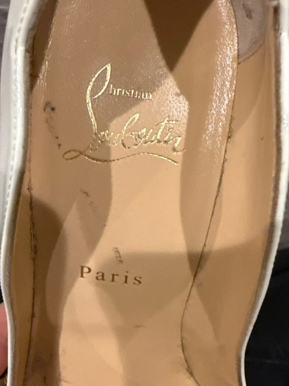 Christian Louboutin  White Stiletto Pump with Red Sole - Women's High Heel